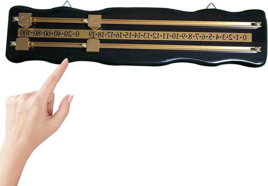 Scorebewaarder Tafelspellen - Scorebord Sjoelen - Spelscore Bijhouden - Stevige Metalen Constructie - 459 x 132 cm - Zwart