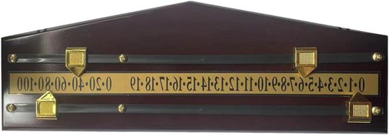 Scorebewaker Biljartspel - Biljartbord Dashboard - Score Bijhouden - Verstelbare Schuifregelaars - Tot 100 Punten - Houtkleur