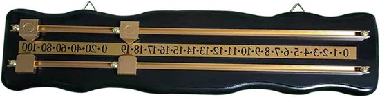 Scorebord Biljart - Biljartscorer Sjoelbak - Spel Score Bijhouden - Gemakkelijk Leesbaar - 459 x 132 x 37 cm - Zwart
