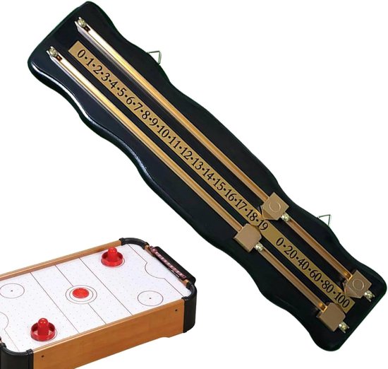 Scorebord - Biljartscorer - Spel bijhouden - Gemakkelijk leesbaar - 45.9 x 13.2 cm - Zwart