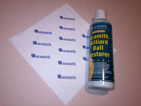 Set Aramith ball restorer + micro fibre cloth van Aramith