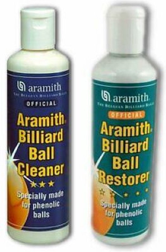 Set Aramith billiard ball cleaner + restorer