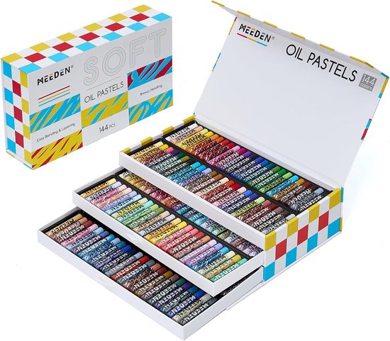 Set Oliekrijtjes 144 Kleuren: Levendig en Mengbaar voor Kunstenaars en Beginners