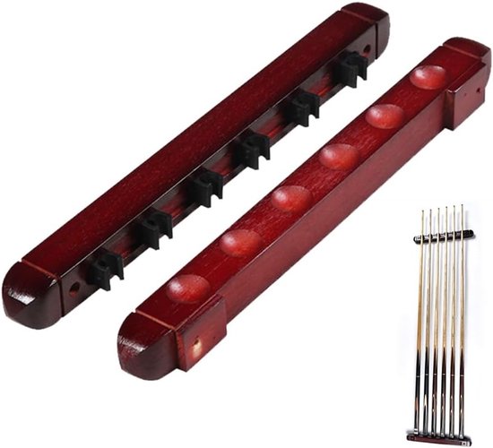 Set Pool Cue Rack - Wall Mount Stick Rack - Houten Billiard Cue Houder Stand - Billiard Accessoires van Merkloos