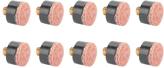 Set van 10 vervangende biljartkeupunten van 13 mm