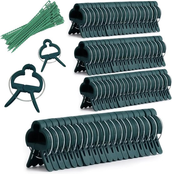 Set van 100 Plantclips voor Klimplanten, Ondersteuning voor Tomaten, Komkommers en Rozen, Ideaal voor Tuinieren en Plantenbinding