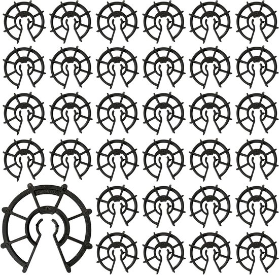 Set van 100 plastic wiggen voor stalen staven met een diameter van 8 tot 12 mm, verticale bevestiging en versterking voor betonplaten, accessoires voor bekisting en snap-on toepassingen