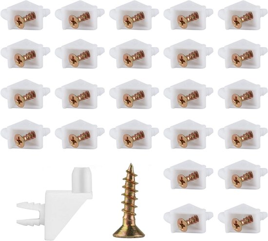 Set van 100 Universele Steunen voor Planken, 5 mm Plankdragers, Glazen Plankhouders en Vervangende Onderdelen voor Meubels