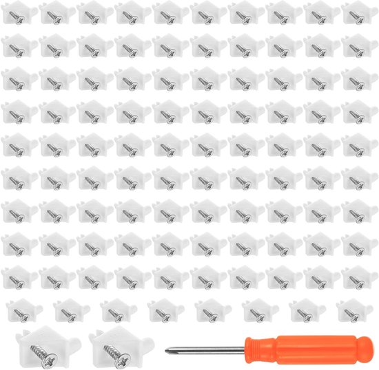 Set van 100 vervangende 5 mm planksteunen voor IKEA, witte plankdragers, glazen planken, en accessoires voor PAX en COMPLEMENT systemen