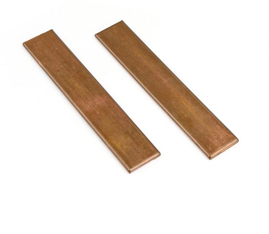 Set van 2 metalen koperen rails van 105mm x 20mm x 3mm voor stevige bevestiging en ondersteuning