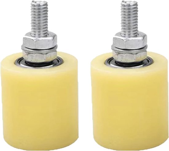Set van 2 Nylon Glijrollers voor Schuifpoorten - Stevige Ondersteuning voor Garages en Tuinen (40 x 70mm)