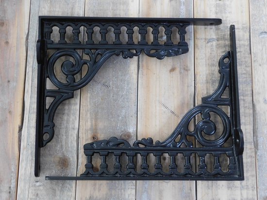 Set van 2 plankdragers - mat zwart van Duraline