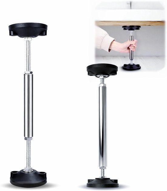 Set van 2 Verstelbare Telescopische Steunen voor Meubels, Hoogte 38 tot 52 cm, Draagvermogen 300 kg, Ideaal voor Kantoor en Kast