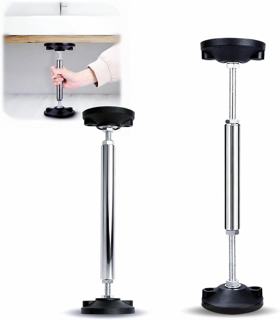 Set van 2 Verstelbare Telescopische Steunen voor Meubels, Tot 52 cm Hoogte, Draagvermogen 300 kg, Perfect voor Kantoormeubels en Kasten