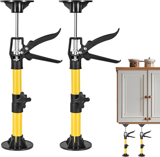Set van 2 Verstelbare Telescopische Steunen voor Plafondmontage, Hoogte 50-110 cm, Ideaal voor Deuren en Kasten, Tot 50 kg Draagcapaciteit, Eenvoudige Installatie en Gebruik