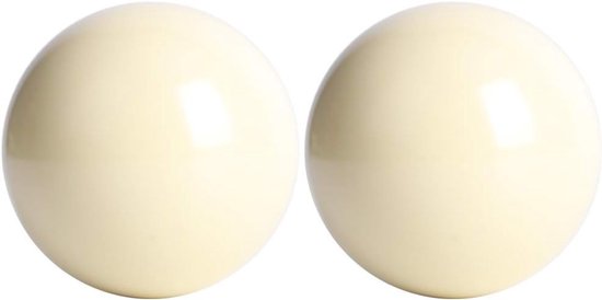 Set van 2 Witte Biljartballen - Standaard 5.72cm Hars Snookerballen voor Training en Spel - Glad en Professioneel voor Biljart en Snooker