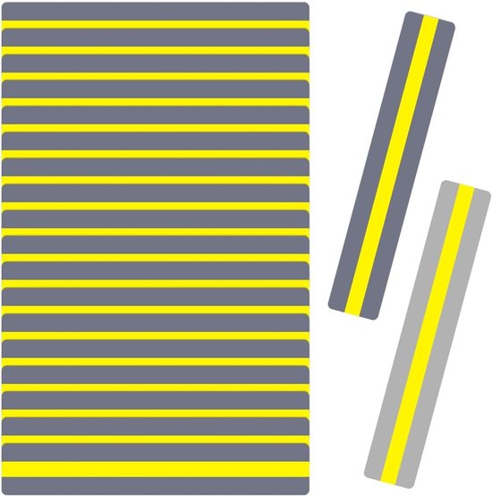 Set van 20 Gele Leesstroken voor Dyslexie, 19 x 3.2 cm, Ondersteuning bij Lezen, Vermindert Visuele Stress, Ideaal voor Kinderen en Basisonderwijs