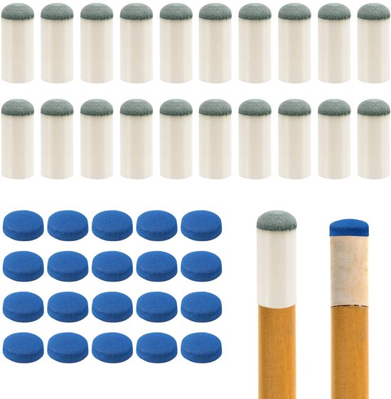Set van 20 Pool Cue Tips voor Billiard Sticks