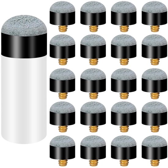Set van 20 Vervangpunten voor Biljartkeu 12 mm met Schroef