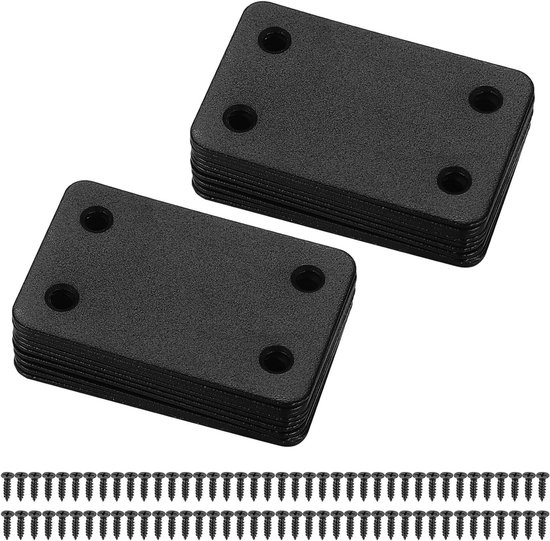 Set van 20 vlakke rechte herstelplaten voor meubelreparatie, roestvrijstalen bevestigingsplaten en steunen (60x38mm)