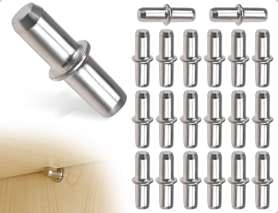 Set van 20 Vloer- en Plankhouders met Ring voor Meubels, Kasten en Planken (5mm)