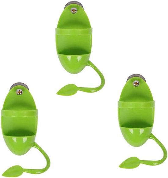 Set van 3 Cuttlebone Houders met Zitstokken voor Papegaaien en Parkieten