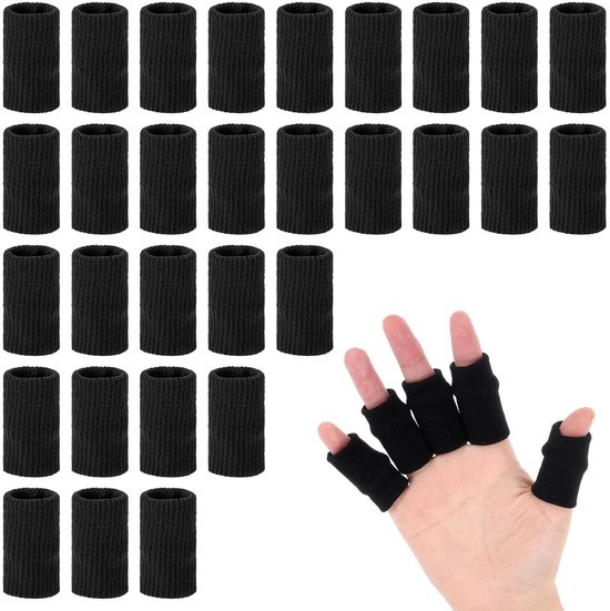 Set van 30 Vingerbeschermers voor Blessures, Vingerbraces en Vingerbandages voor Sport, Pijnverlichting en Gewrichtssteun bij Basketbal en Volleybal