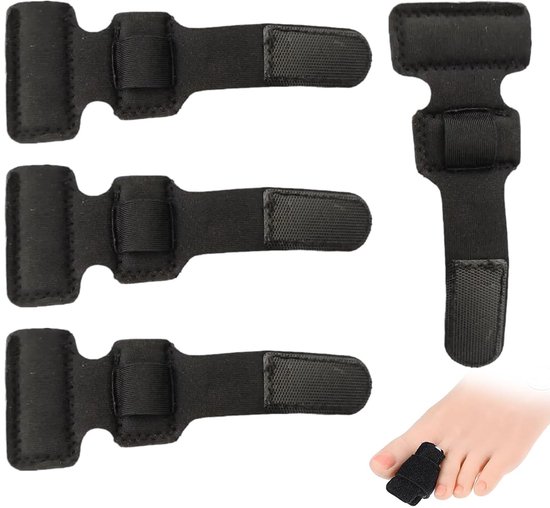 Set van 4 Bunion Correctors en Teenspalken van Zacht Gel voor Hallux Valgus Ondersteuning, Ontspanning en Dagelijks Gebruik