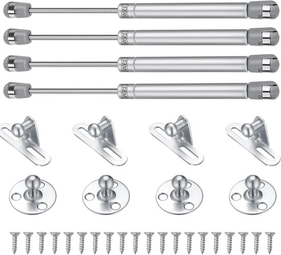 Set van 4 Heavy Duty Gasveren 150N/15kg voor Bed, Keukenkast, Kastdeuren en Meubels