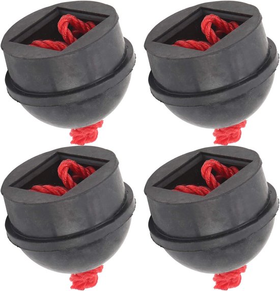 Set van 4 Rubberen Houders voor Keu Krijt met Ophangkoord voor Biljart en Pool van Aramith