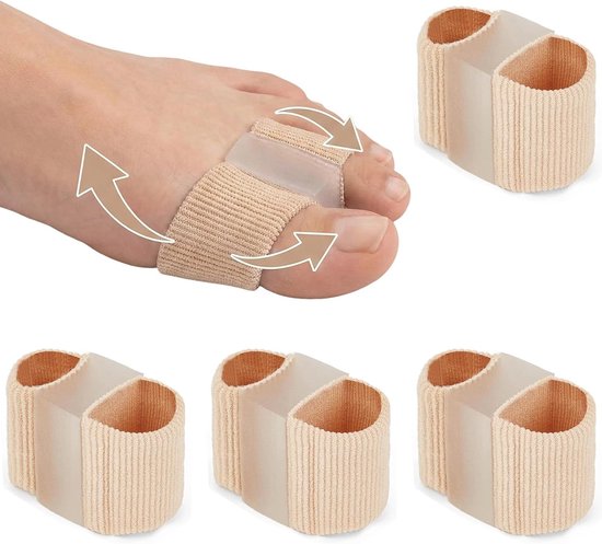 Set van 4 Siliconen Tussenstukjes voor Tenen - Hallux Valgus Correctie - Comfort en Ondersteuning voor Mannen en Vrouwen