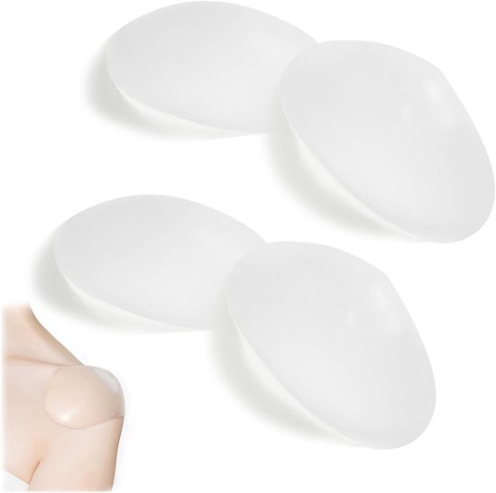 Set van 4 Transparante Onzichtbare Schouderpads, Siliconen Schoudersteunen, Zelfklevend en Antislip voor Smalle en Gladde Schouders, Ideaal voor Comfort en Ondersteuning