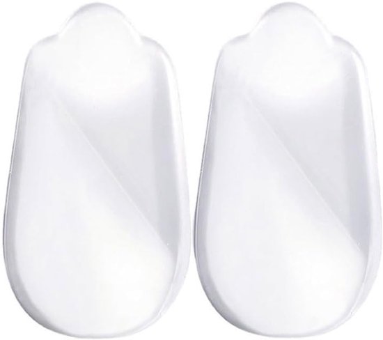 Set van 4 Transparante Siliconen Hakpads voor Dames en Heren - Schokabsorberende Inlegzolen voor Voetcomfort en Ondersteuning, Maat 38-45