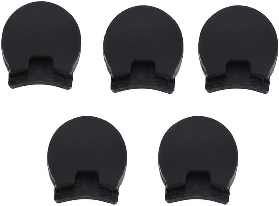 Set van 5 Duimsteunen voor Klarinet en Hobo - Rubber Beschermhoes voor Vingerbescherming en Comfort (Zwart 10mm)