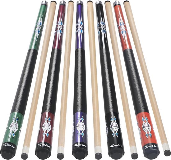 Set van 5 Poolkeus, 58 Inch Biljartkeu voor Mannen, Professioneel Snooker Keu Set van Merkloos