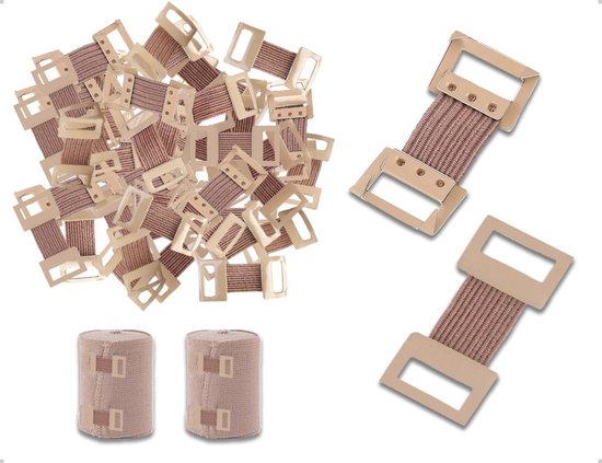 Set van 50 Elastische Verbandclips voor Dagelijks Gebruik en Buitenbescherming - Universale Aluminium Beugels voor Extra Fixatie en Ondersteuning