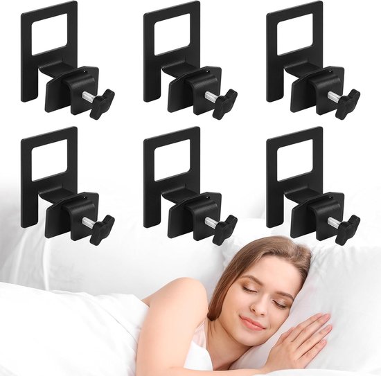 Set van 6 Antislip Matrassteunen voor Bedframe, Verstelbare Matrasbeugels, Brede en Dikke Matrasstoppers voor Stabiele Ondersteuning