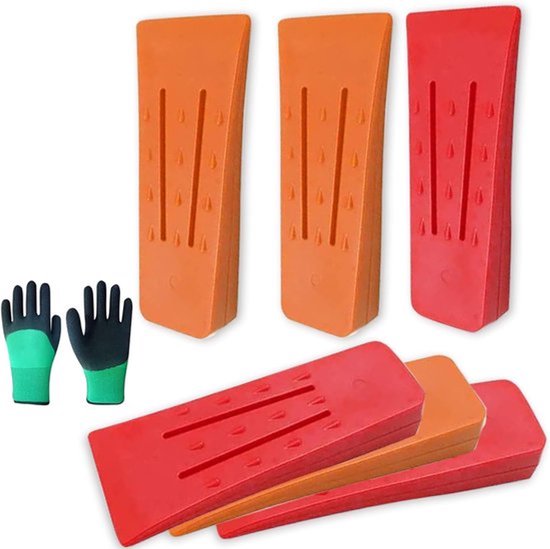 Set van 6 kunststof wiggen voor stabiliteit en ondersteuning, 15,5 x 14 x 5 cm, ideaal voor klussen
