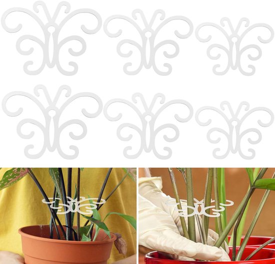 Set van 6 plantenstamsteunen voor klimplanten en monstera