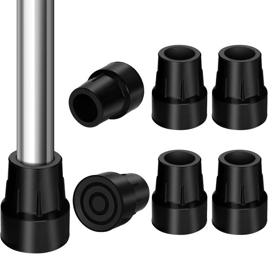 Set van 6 Rubber Stools met Metalen Versterking, Antislip en Hoge Stabiliteit voor Senioren en Wandelen, Ideaal voor Stabiele Zitplaatsen en Ondersteuning