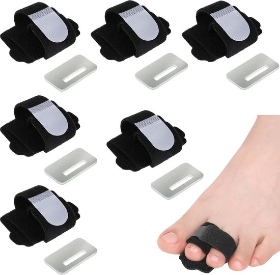 Set van 6 Teentjes Splints voor Hamertenen - Universele Maat voor Mannen en Vrouwen - Pijnverlichting, Herstel en Comfortabel Gebruik
