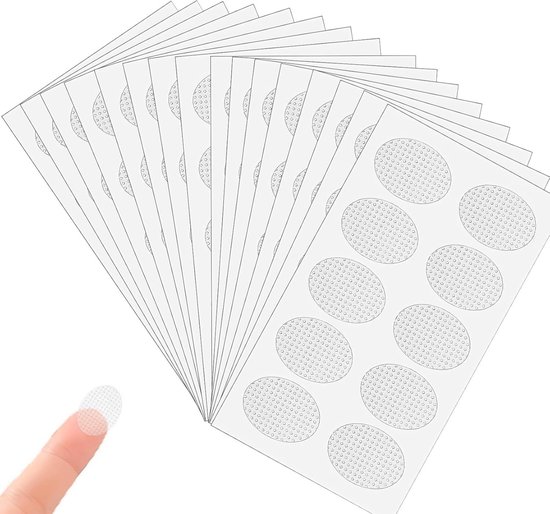 Set van 600 Oorbellen Hoops, Tape en Onzichtbare Patches voor Sport Oorbellen, Comfortabel en Ademend voor Droge Oren, Stevige en Duurzame Oplossing
