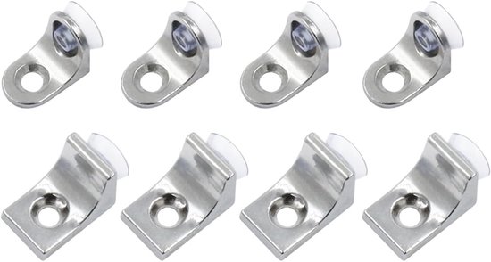 Set van 8 metalen en plastic shelf support pins voor meubels, vervangbare steunen voor planken en kasten