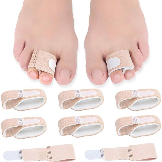Set van 8 Teenspalken en Spreiders voor de Behandeling van Hamertenen, Gebroken en Kromme Tenen, Comfort en Ondersteuning