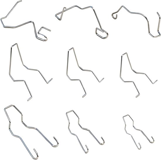 Set van 9 Veerklemmen voor Koplampglobellen – Universeel H1/H3/H4/H7 – Roestvrijstalen Lampklemmen – Robuuste Vervangingsset voor Auto’s, Moto’s en Vrachtwagens