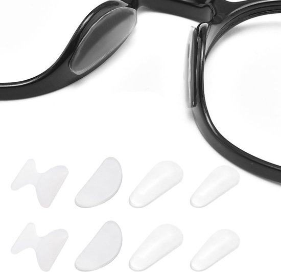 Siliconen Neussteunen voor Brillen en Zonnebrillen - Niet-Slip, Zelfklevend, Dikte 0.9mm, 1.8mm, 2.5mm, Transparant, Comfort en Stabiliteit
