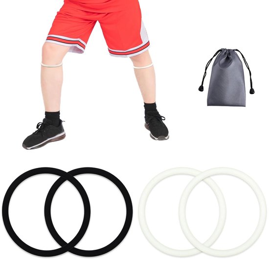 Siliconen Patellar Tendon Steunbanden - Ademend Kniebandje voor Sport, Hardlopen en Basketbal met Opbergtas voor Mannen en Vrouwen