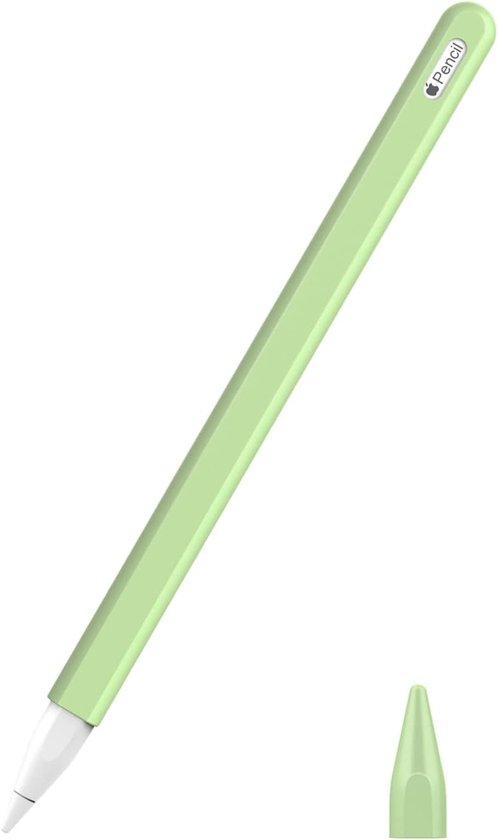 Siliconen Pennenhouder voor Apple Pencil 2e Generatie en Pro, Groene Bescherming, Nib Cover en Oplaadfunctie met Dubbel Tik