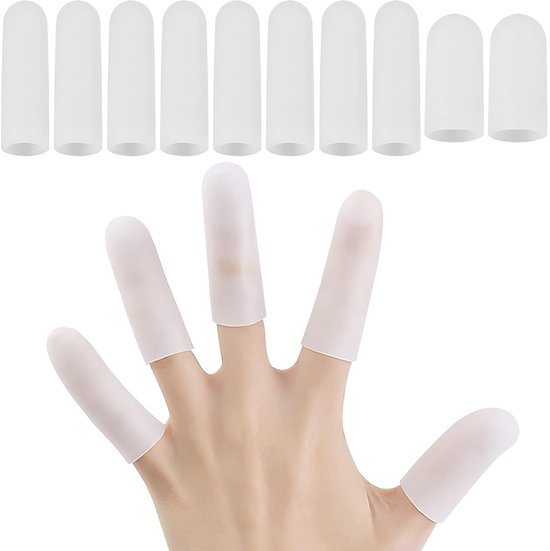 Siliconen Vingerbeschermers voor Comfort en Ondersteuning, 10 Stuks voor Artrose en Vingerblessures
