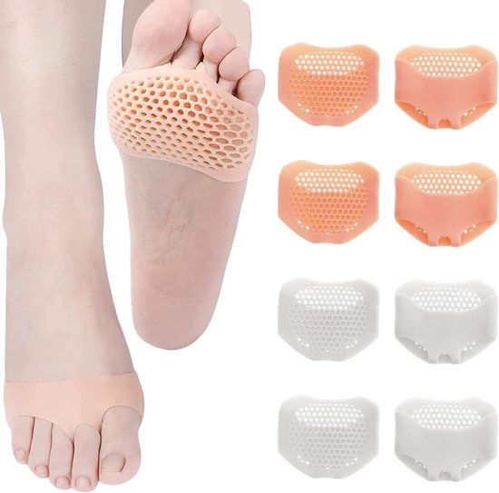 Siliconen voorvoet pads voor metatarsale ondersteuning en pijnverlichting, beschermende voetkussens voor comfort en stabiliteit